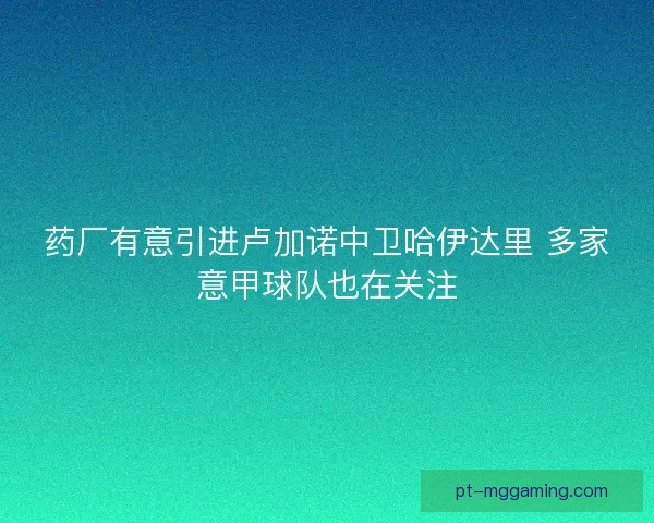 药厂有意引进卢加诺中卫哈伊达里 多家意甲球队也在关注 药厂有意引进卢加诺中卫哈伊达里 多家意甲球队也在关注